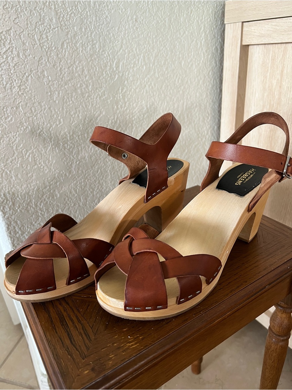 Swedish Hasbeens Kringlan Clog Sandals Anthropologie - Picture 2 of 11